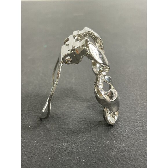 Silver Rhinestone Scarf Ring Holder Vintage Starburst Design Decorative - Picture 2 of 6